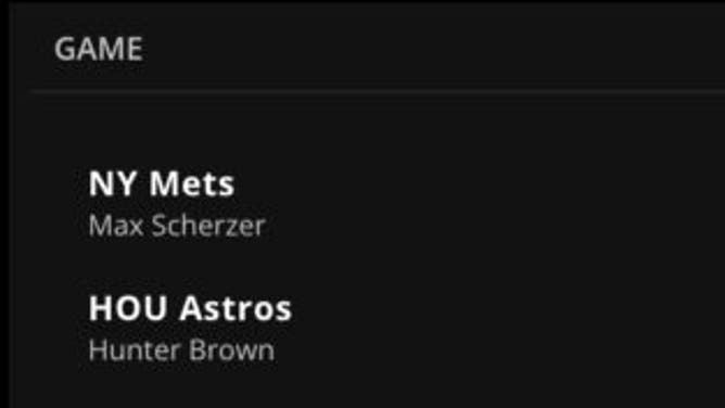 Betting odds for the Mets vs. Astros in MLB Monday from DraftKings.