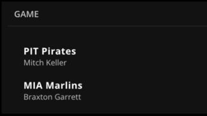 Betting odds for the Pirates vs. the Marlins in MLB Thursday from DraftKings.