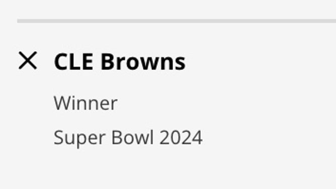 The Cleveland Browns' odds to win the 2023 Super Bowl from DraftKings as of Friday, July 14th.