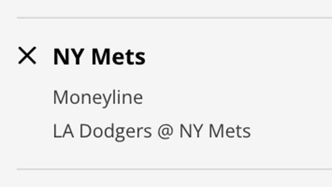 The Mets' odds vs. the Dodgers in MLB Saturday from DraftKings as of 1 p.m. ET.