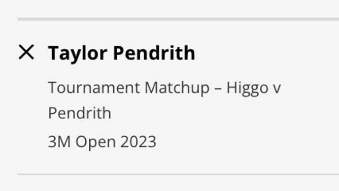 Taylor Pendrith's odds vs. Garrick Higgo for the 3M Open 2023 at TPC Twin Cities from DraftKings.