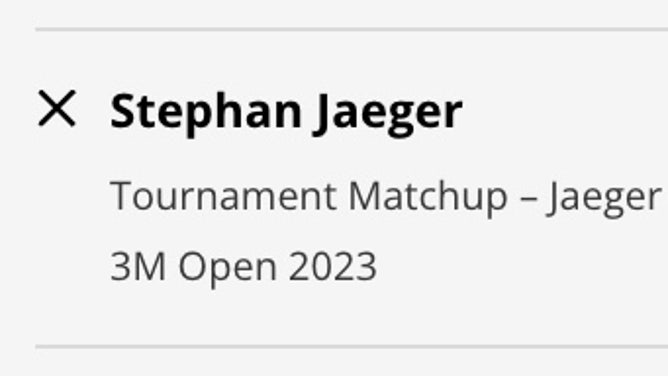 Stephan Jaeger's odds vs. Ryan Fox for the 3M Open 2023 at TPC Twin Cities from DraftKings.