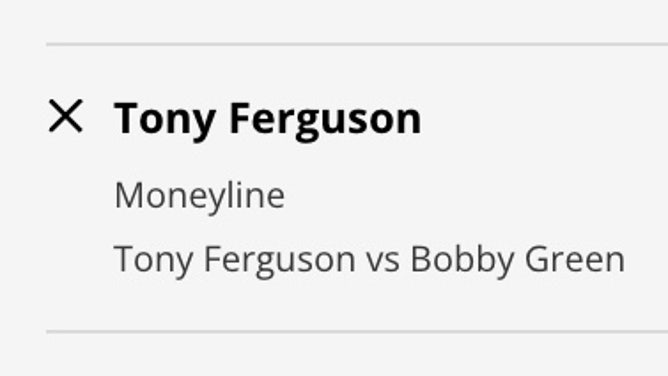 Tony Ferguson's odds vs. Bobby Green at UFC 291 from DraftKings as of 11 p.m. ET Thursday, July 27th.