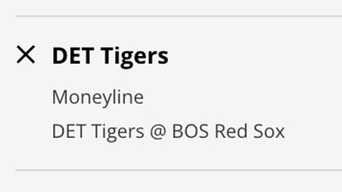 The Detroit Tigers' ML odds vs. the Boston Red Sox for MLB Friday, Aug. 11 from DraftKings.