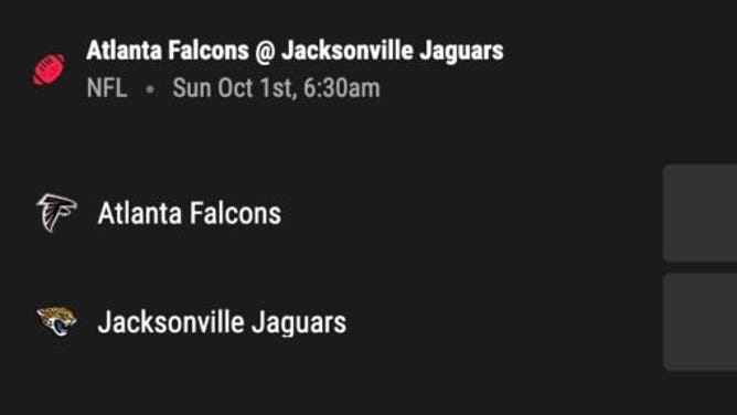 Odds for the Falcons vs. Jaguars NFL Week 4 game in London courtesy of PointsBet as of Thursday, Sept. 28th at 11:30 a.m. ET.