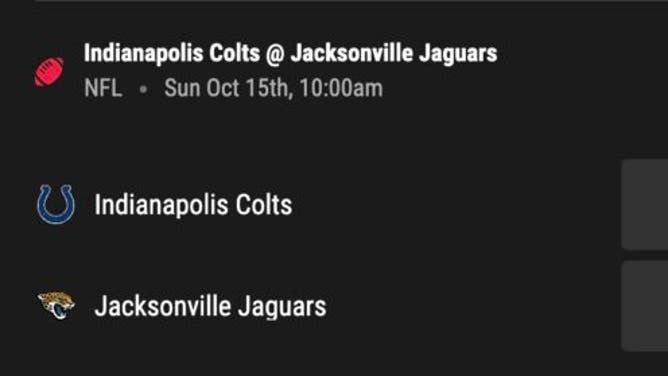 Betting odds for the Indianapolis Colts at Jacksonville Jaguars in NFL Week 6 as of Friday, Oct. 12.