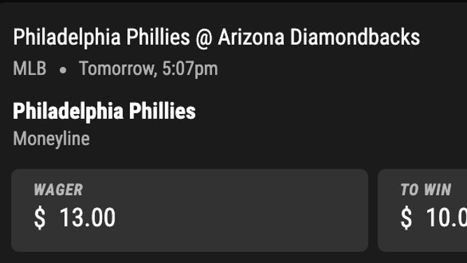Bet 1.3 units (1 unit = $10) on the Phillies -130 to beat the Diamondbacks in Game 4 of the 2023 NLCS.