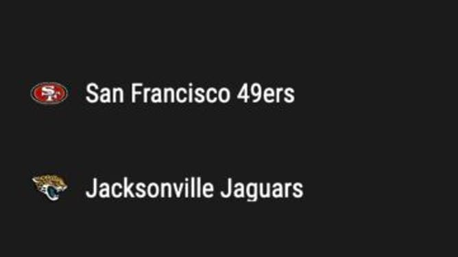 Betting odds for the San Francisco 49ers at Jacksonville Jaguars in NFL Week 10 as of 10:45 a.m. ET Thursday, Nov. 9th.