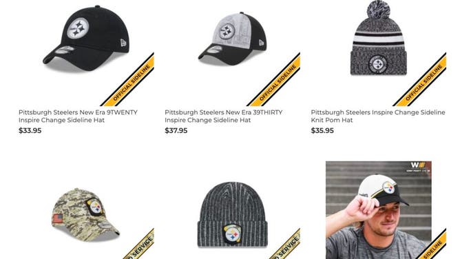 The Pittsburgh Steelers official NFL Shop page includes 