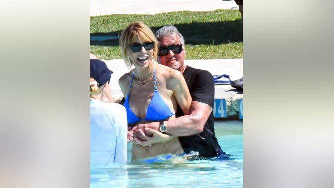 Sylvester Stallone Handsy With Bikini-Clad Wife Jennifer Flavin