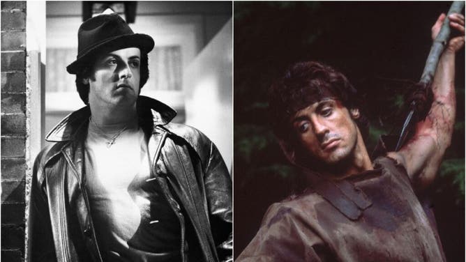 Stallone as Rocky and Rambo