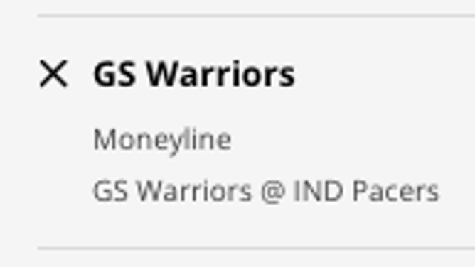The Golden State Warriors' odds at the Indiana Pacers from DraftKings Sportsbook as of Wednesday, December 14th at 11:10 a.m. ET.