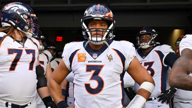 Broncos quarterback Russell Wilson o the outs in Denver