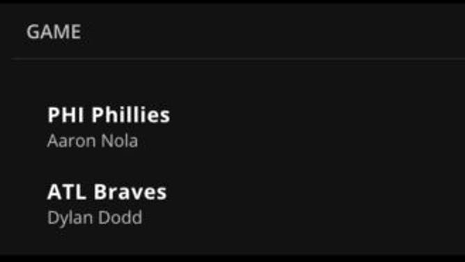 Betting odds for the Phillies at the Braves in the MLB Thursday, May 25th at DraftKings.