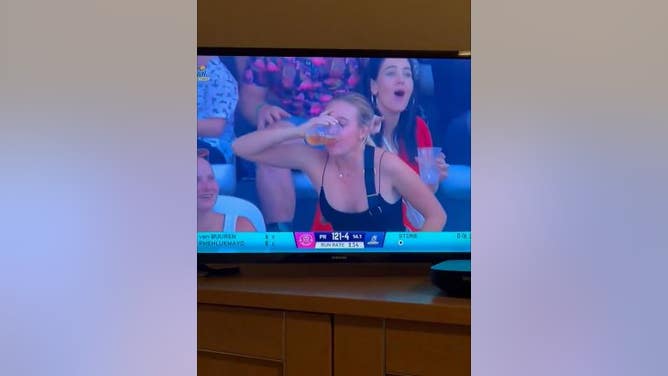 beer chugging cricket fan