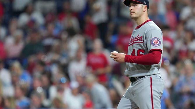 Nationals starter Patrick Corbin gathers himself on the mound vs. the Phillies at Citizens Bank Park.