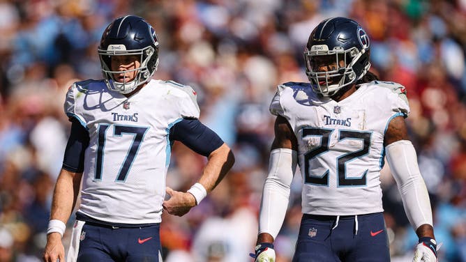 Tennessee Titans QB Ryan Tannehill and RB Derrick Henry.