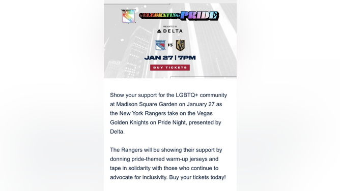 New York Rangers Pride Night