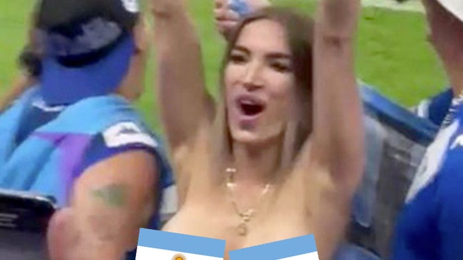 Argentina's World Cup flasher could be in big trouble with Qatari officials after flashing the crowd after her squad won the Cup.