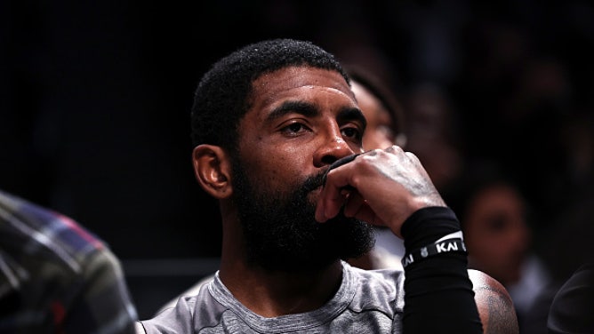 Nets player Kyrie Irving who was recently suspended by owner Joseph Tsai.