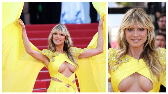 Heidi Klum Handles Nip Slip Like a Pro During Cannes 2023
