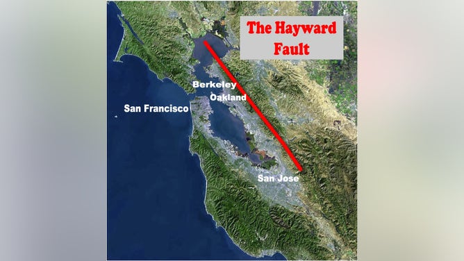 Hayward fault map