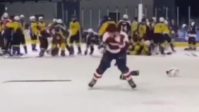 Handshake line brawl invisible opponent