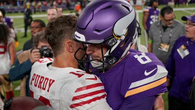 Kirk Cousins and Brock Purdy