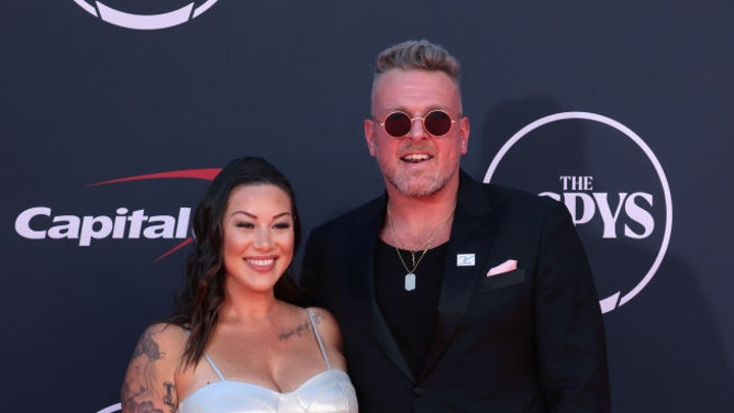 Samantha McAfee and Pat McAfee attend the 2023 ESPYs Awards presented by ESPN at the Dolby Theatre on July 12, 2023 in Hollywood, California.