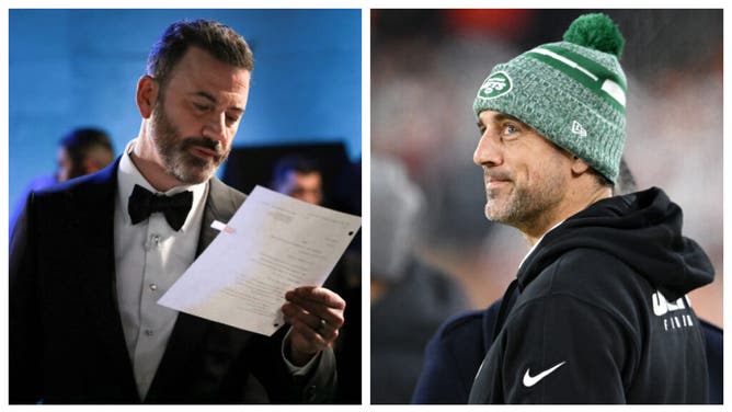 TV host Jimmy Kimmel is not happy about a comment made by NFL QB Aaron Rodgers regarding the Jeffrey Epstein client list.