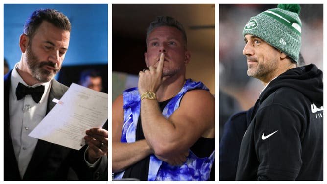 Pat McAfee says that Aaron Rodgers wasn't accusing Jimmy Kimmel of being on the Epstein client list, he was just talking trash.