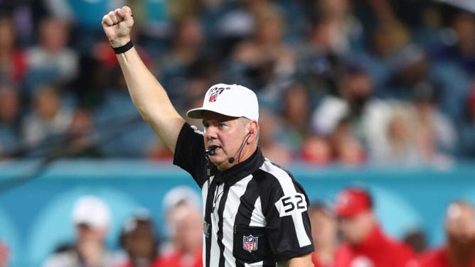 NFL referee Bill Vinovich during Super Bowl LIV between the San Francisco 49ers against the Kansas City Chiefs at Hard Rock Stadium.