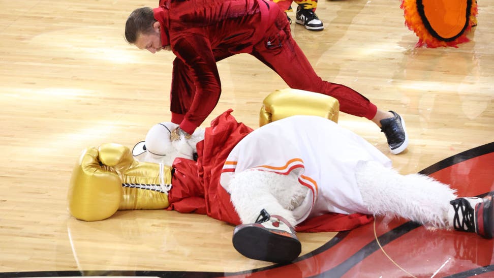 Connor McGregor reportedly sent the Miami Heat mascot to the hospital on Friday night