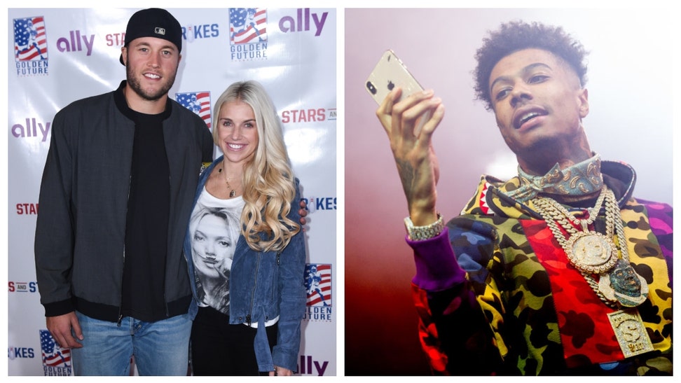 Kelly Stafford Blueface Stripper SoFi Stadium