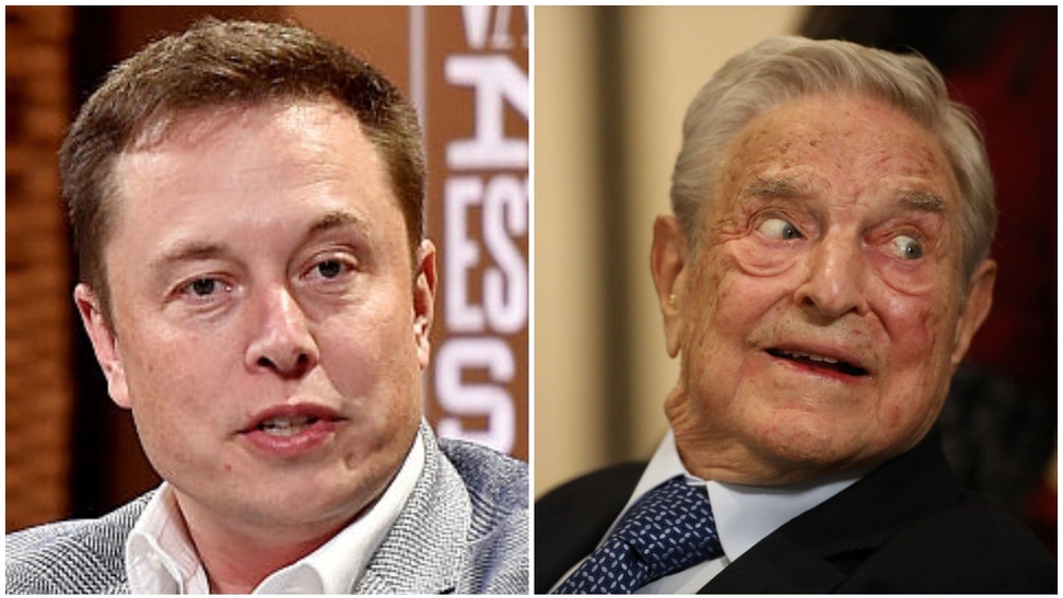 Elon Musk destroys George Soros. (Credit: Getty Images)