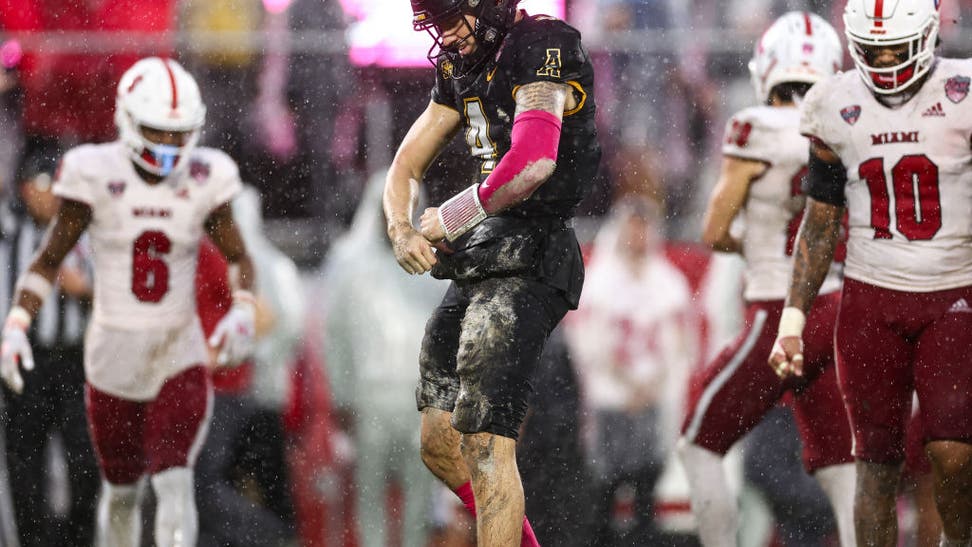 App State defeated Miami (Ohio) on Saturday afternoon in a downpour at the Cure Bowl in Orlando