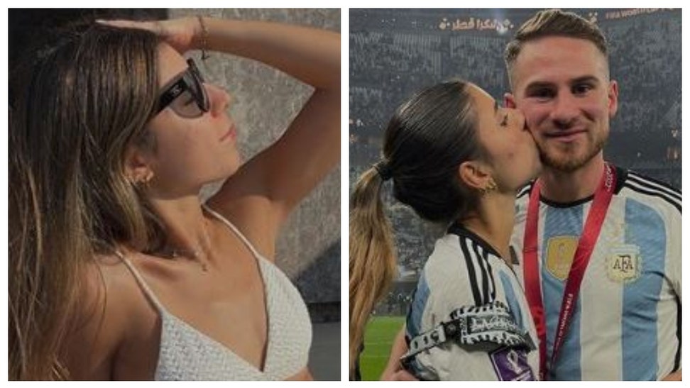 Argentina Soccer Player Alexis Mac Allister and Girlfriend Camila Mayan
