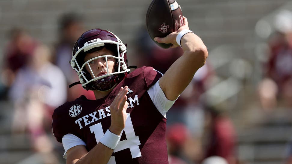 Texas A&M QB Max Johnson hit his brother Jake Johnson for the touchdown.