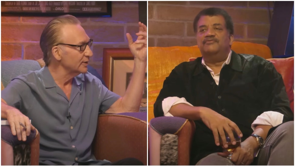 Bill Maher spars with Neil deGrasse Tyson over woke college campuses. (Credit: https://www.youtube.com/watch?v=EopP1iD6N3w)