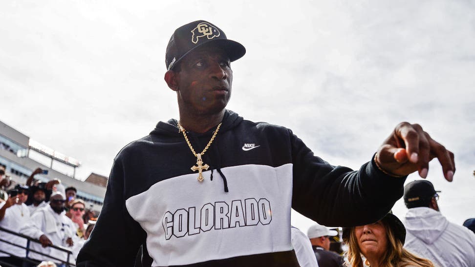 Colorado head coach Deion Sanders following the loss to USC