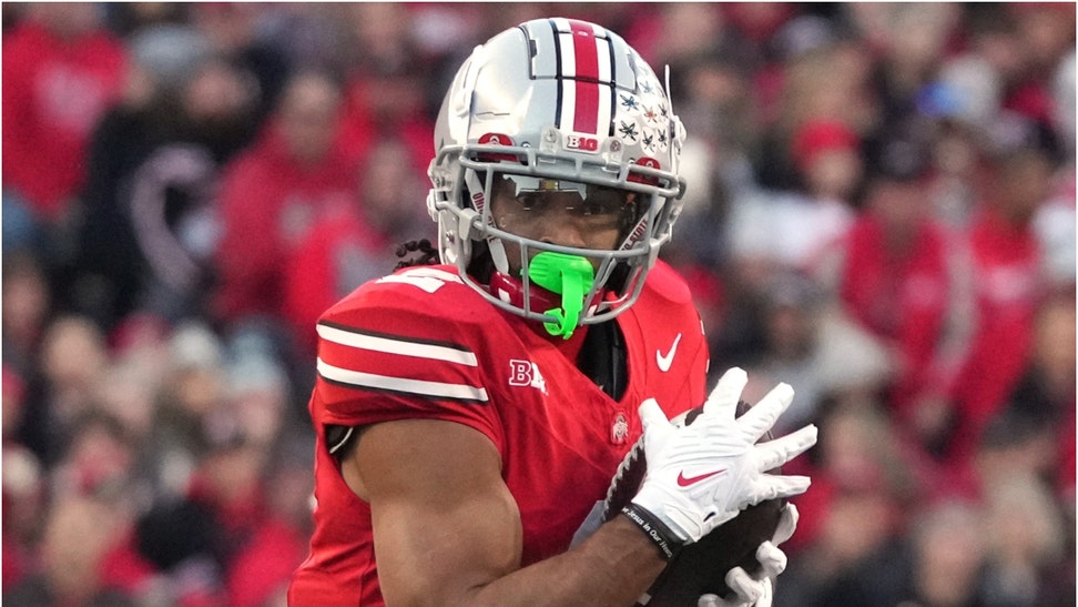 Ohio State's football team is shaping up to be another great squad with the return of Emeka Egbuka. He won't enter the draft. (Credit: Getty Images)