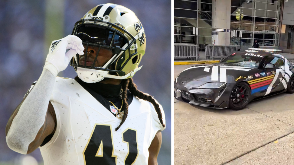Relatively New NASCAR Fan Alvin Kamara Pulled Up To Saints Game In Pace Car