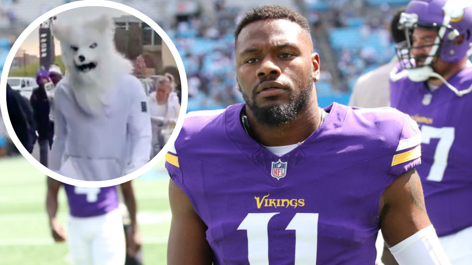 Vikings' NaJee Thompson Arrives In Full Furry Attire For Game Against Lions