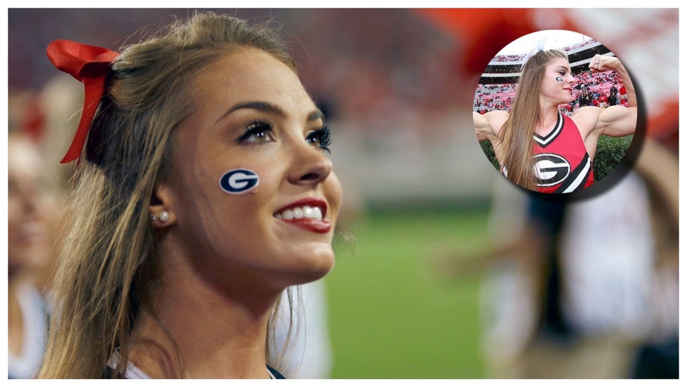 Georgia cheerleader, known as world's strongest cheerleader, is back in the news.