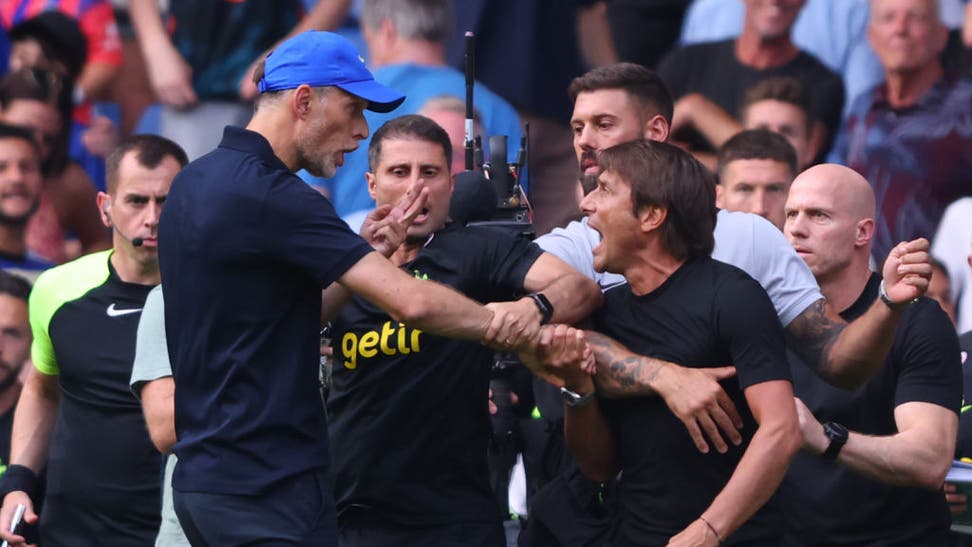 Chelsea - Tottenham Match Ends In Chaos With Tuchel, Conte Feud