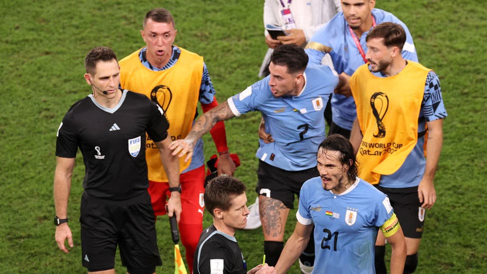 Video: Uruguay Players Go Ballistic On Refs Following World Cup Exit