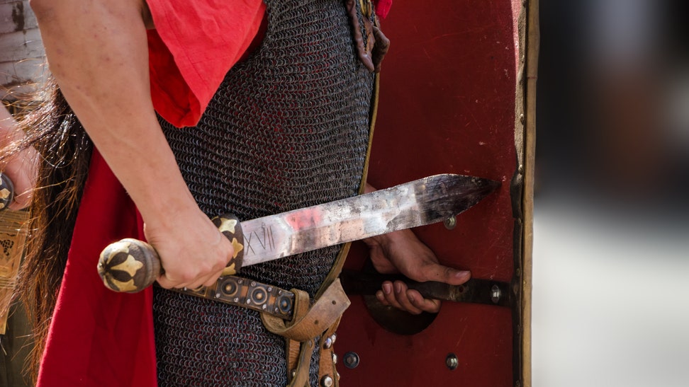 Roman soldier legionary with sword