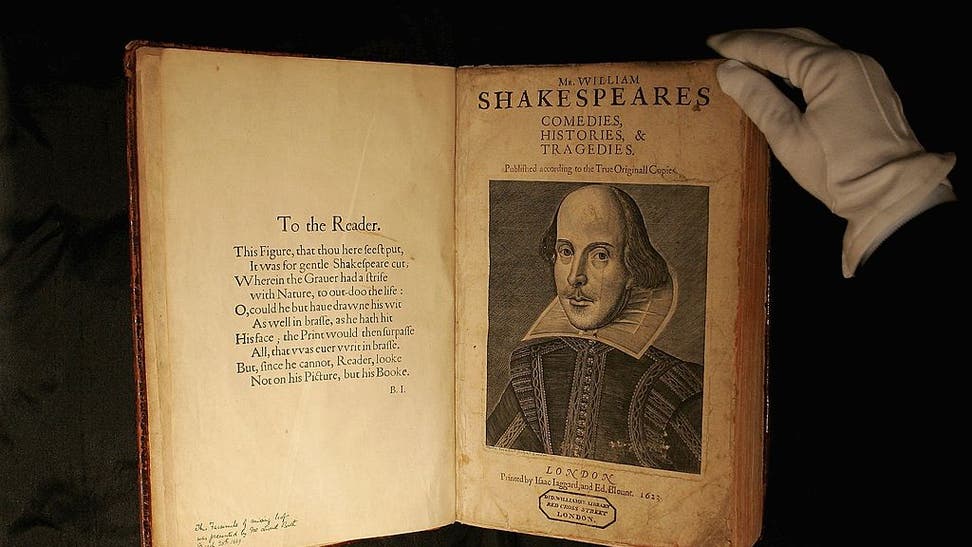 Shakespeare's First Folio Edition To Be Sold