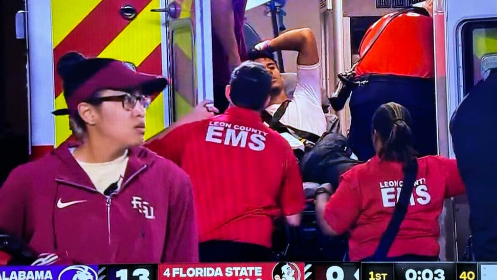 Florida State QB Jordan Travis hurt on first down run, ending in a gruesome injury