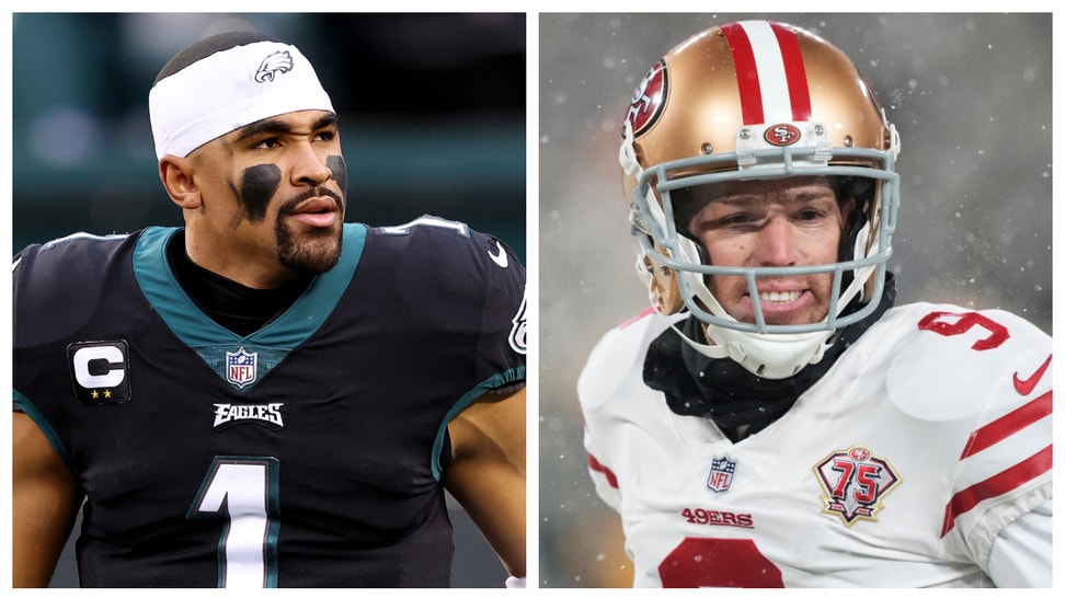 Robbie Gould takes a shot at Eagles quarterback Jalen Hurts. (Credit: Getty Images)
